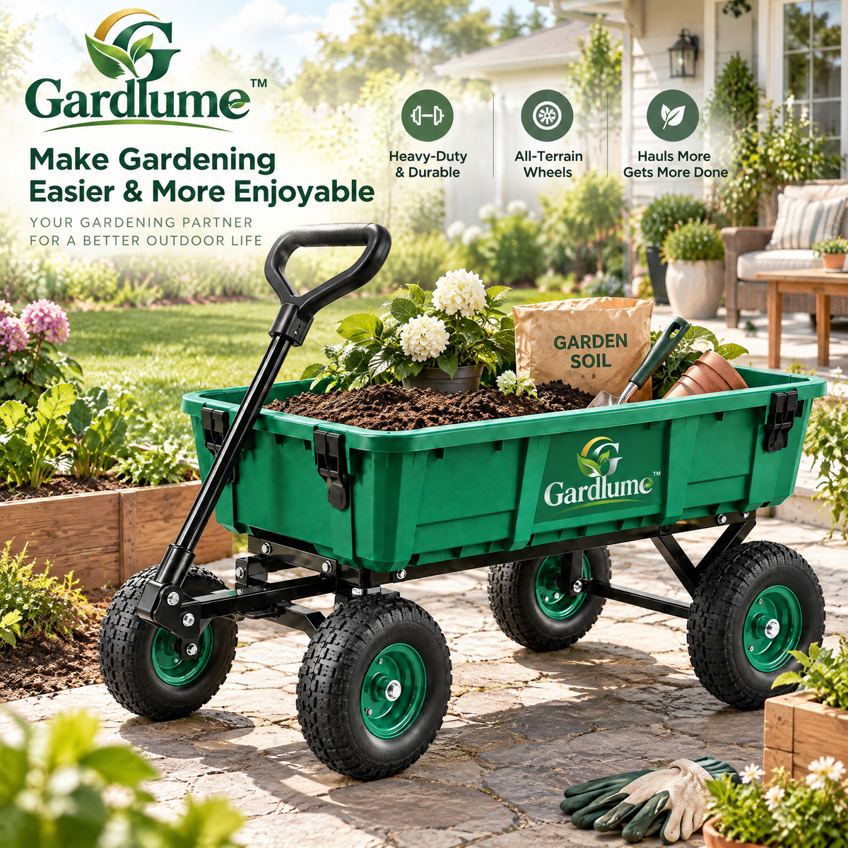 Gardivaro™ Multi-Purpose Garden Utility Cart