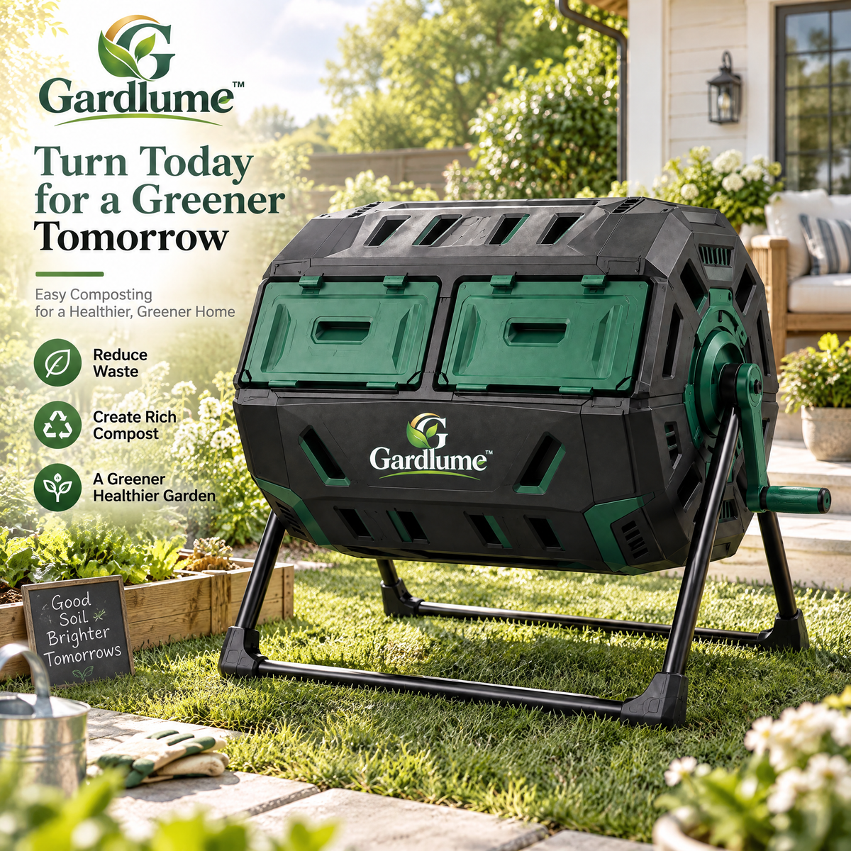 Gardivaro™ Tumbling Compost Bin