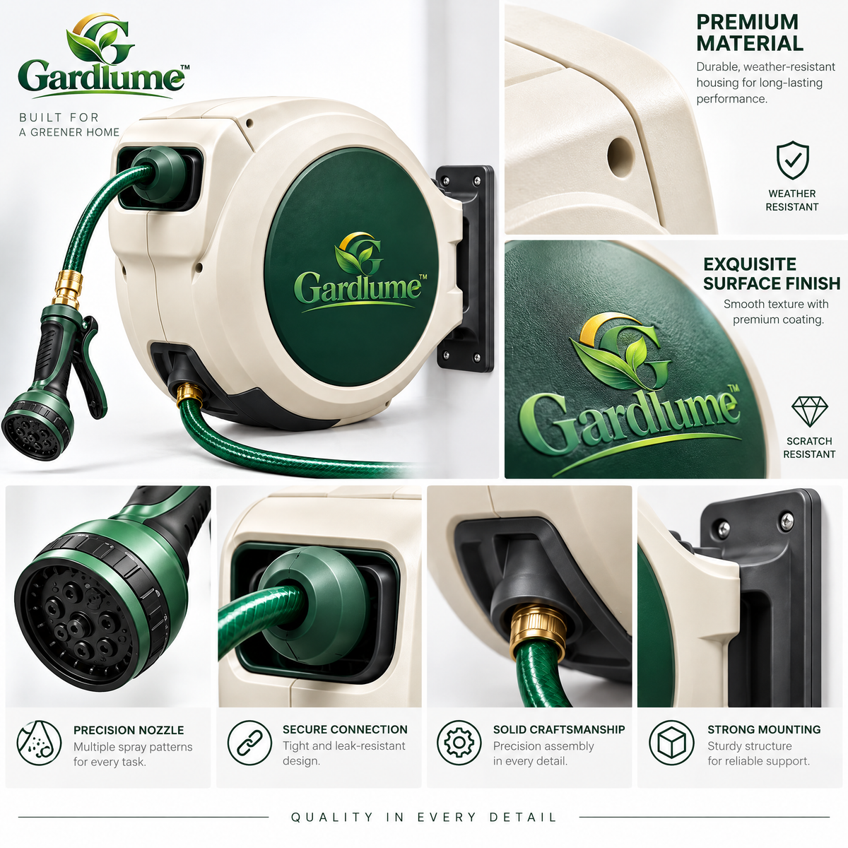 Gardivaro™ Retractable Garden Hose Reel