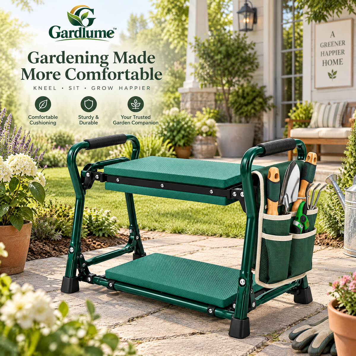 Gardivaro™ 2-in-1 Folding Garden Kneeler & Seat