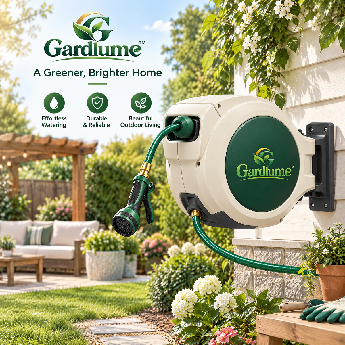 Gardivaro™ Retractable Garden Hose Reel