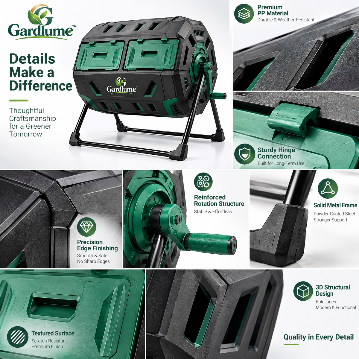 Gardivaro™ Tumbling Compost Bin