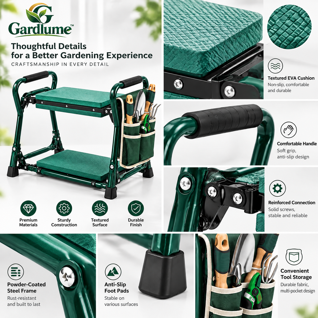 Gardivaro™ 2-in-1 Folding Garden Kneeler & Seat