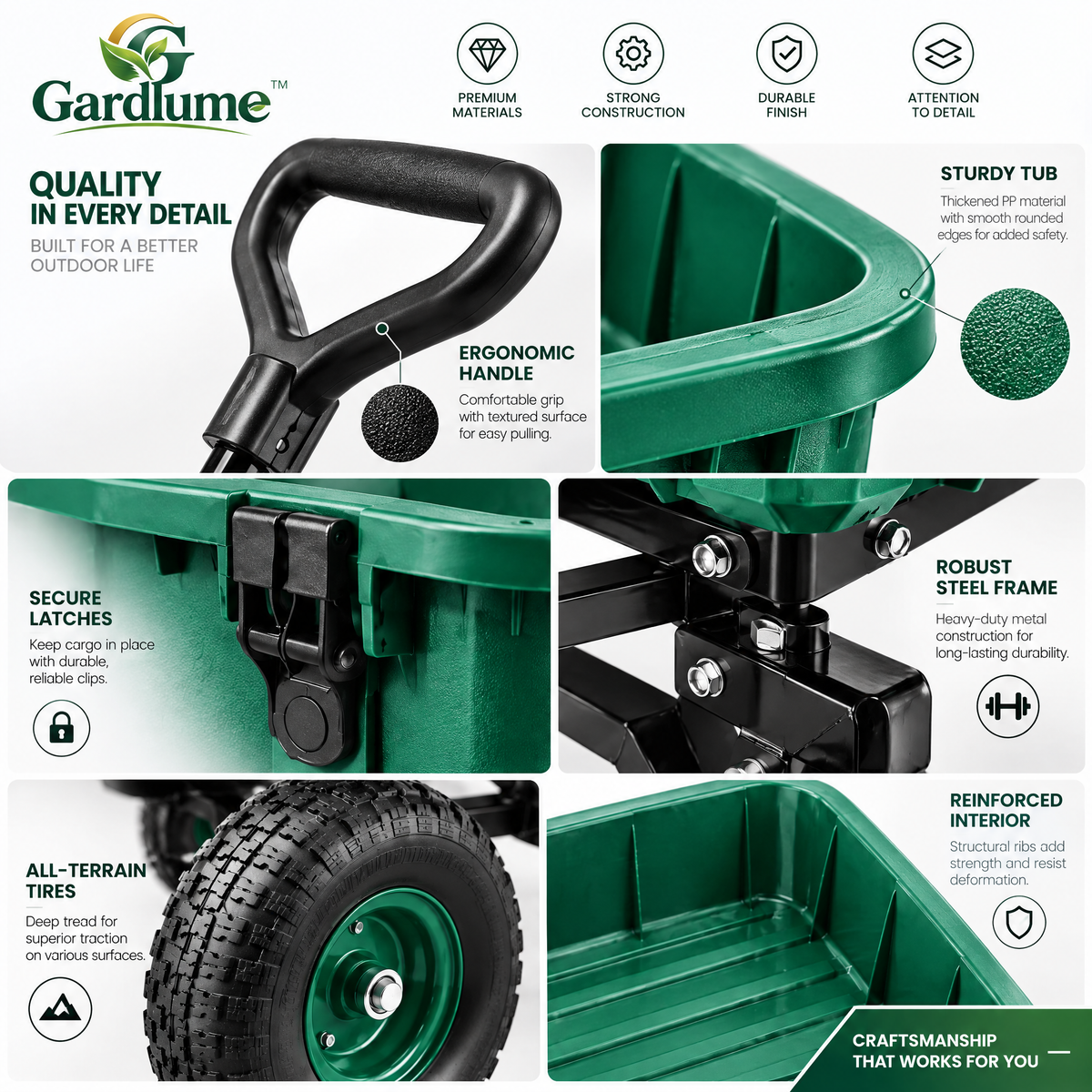 Gardivaro™ Multi-Purpose Garden Utility Cart