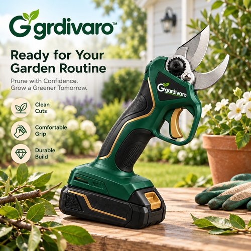 Gardivaro™ Cordless Electric Pruning Shears - garden lifestyle and features