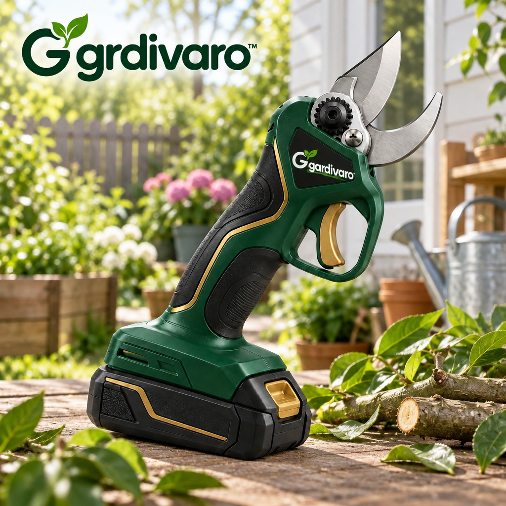Gardivaro™ Cordless Electric Pruning Shears - garden lifestyle and features