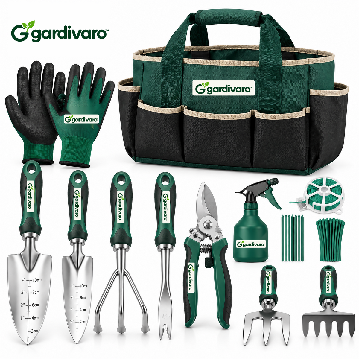 Gardivaro™ Garden Tool Set - white background product view