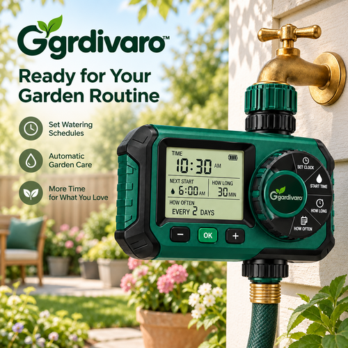 Gardivaro™ Automatic Garden Watering Timer - garden lifestyle and features