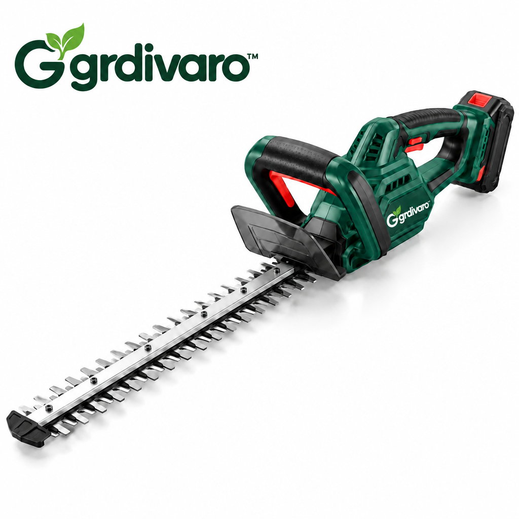 Gardivaro™ Cordless Hedge Trimmer - white background product view